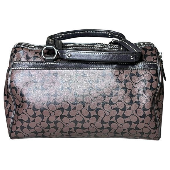 Coach Chelsea Heritage Brown & Black Coated Leather Satchel Handbag F1069-F15132 - Picture 5 of 16